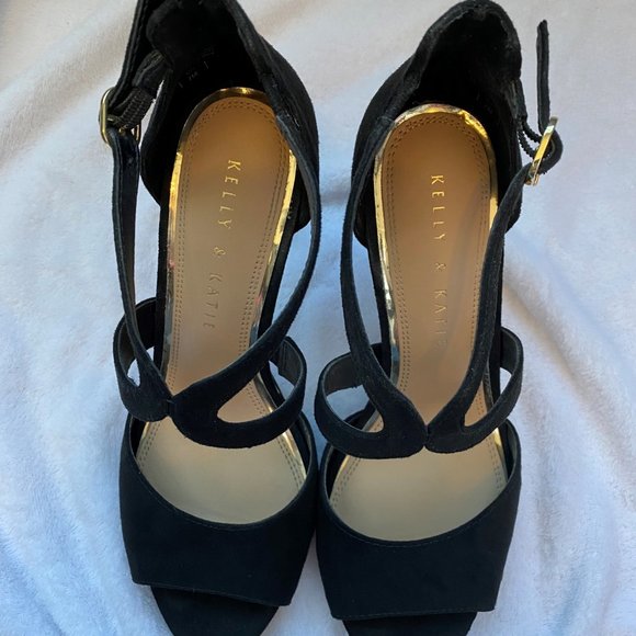 Kelly and Katie Platform Sandal Black 3¾" Heel - Picture 7 of 8